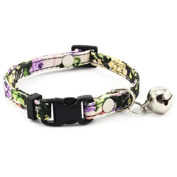 Floral Collar for Small Dogs with Bell Fashion Dog Collar