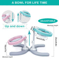 PetAffairs Small Adjustable Tilted Pet Bowls with Non-Slip Base