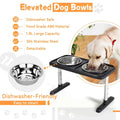 PetAffairs Adjustable Large Dog Bowls with Nonslip Stand