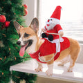 PetAffairs Funny Dog Santa Cowboy Rider Christmas Costume