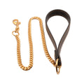 PetAffairs Luxury Gold Cuban Link Dog Leash