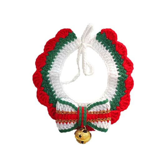 PetAffairs Christmas Hand Woven Wool Collar