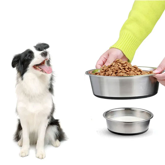 PetAffairs Stainless Steel Nonslip Pet Bowl with Silicone Base
