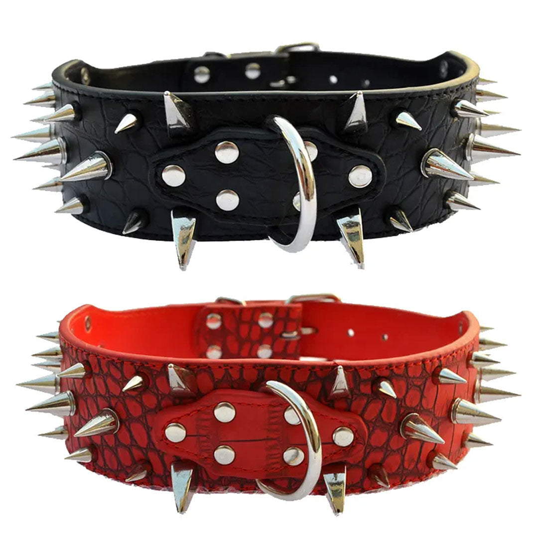 PetAffairs Spiked and Studded Dog Collar