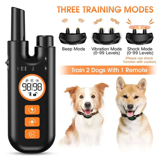 PetAffairs Advanced Remote Dog Training Collar - 8M Range, Rechargeable, and Multi-Mode Control