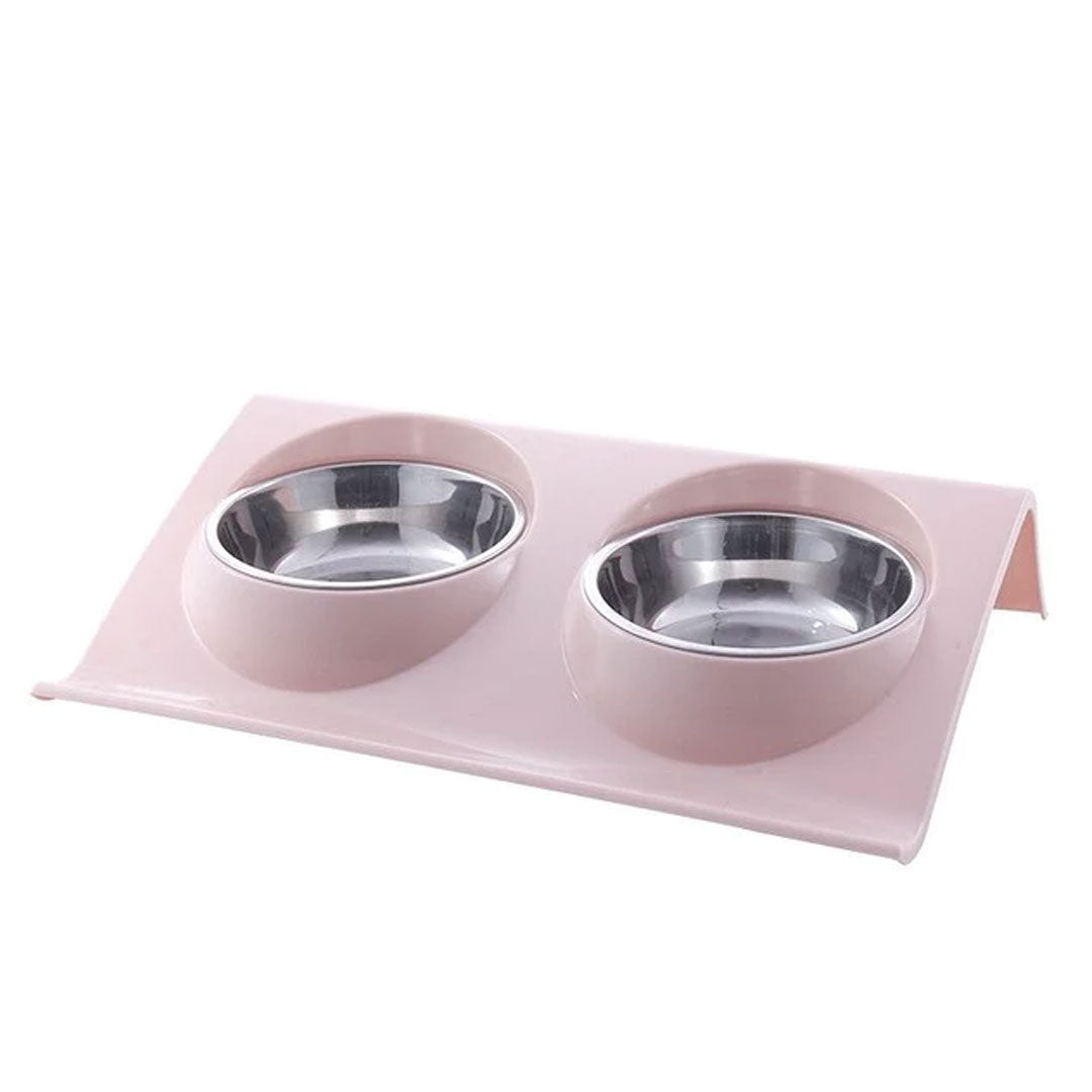 PetAffairs High Station Stainless Steel Double Dog Bowl