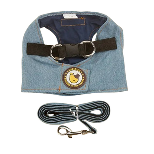 PetAffairs Nautical Navy Dog Harness and Leash Set