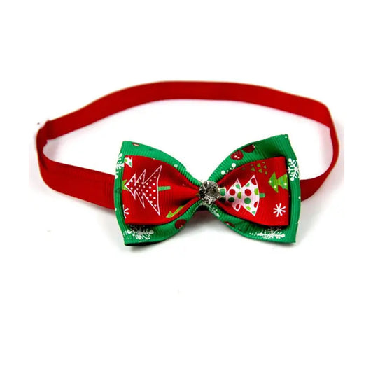 PetAffairs Adjustable Bow Tie Neck Strap Christmas Pet Collar