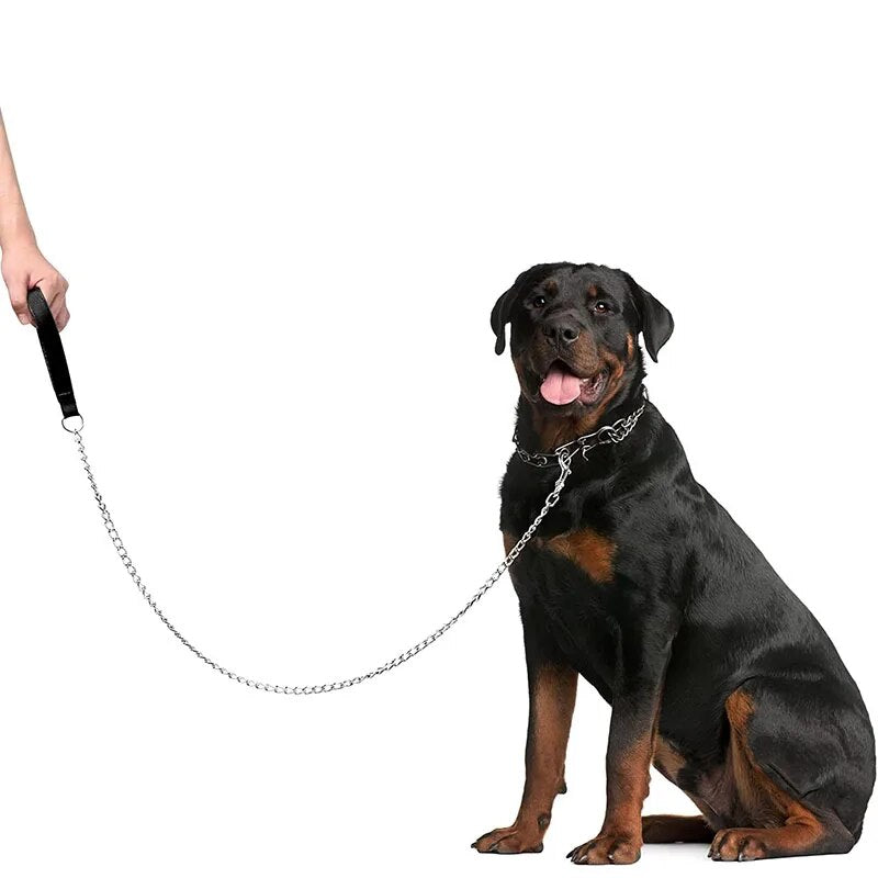 Heavy Duty Leash With Durable Leather Handle 12cm