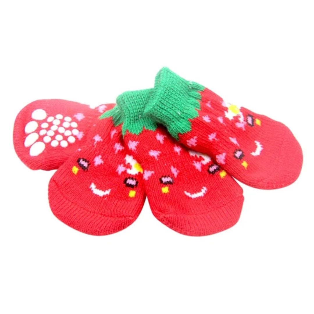 PetAffairs 4pcs Christmas Winter Pet Socks