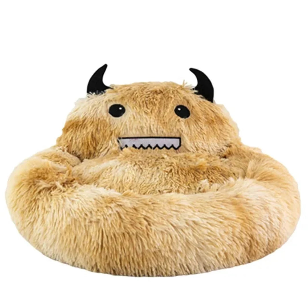 PetAffairs Nest Cushion Soft Plush Cartoon Monster Pet Bed
