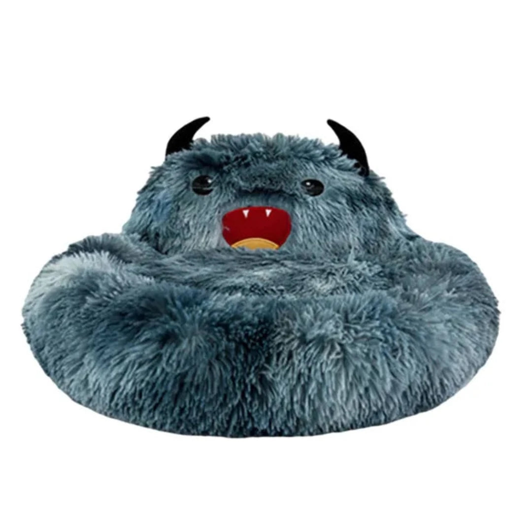 PetAffairs Nest Cushion Soft Plush Cartoon Monster Pet Bed