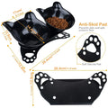 PetAffairs Tilted Double Cat Bowls with Non-Slip Stand