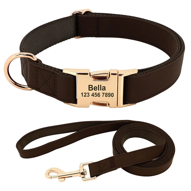 Leather Dog Collar & Leash Set for Your Cherished Pet