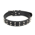 PetAffairs Fierce Spiked and Studded Leather Dog Collar