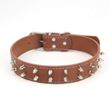 PetAffairs Fierce Spiked and Studded Leather Dog Collar