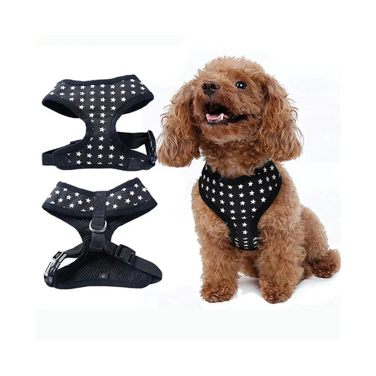 Polka Dot Pet Harness and Leash Set with Chic Style