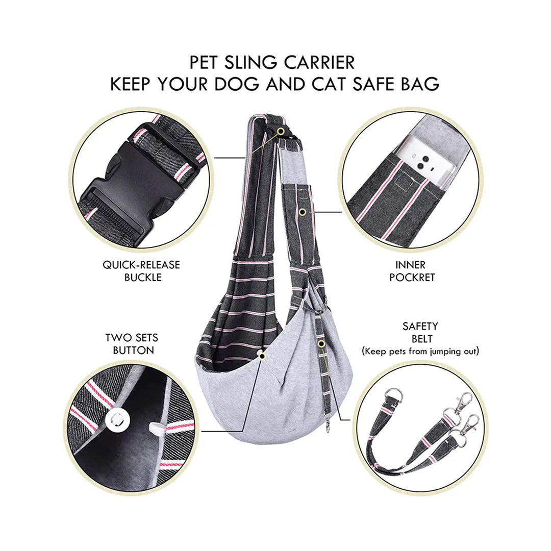 PetAffairs Pet Carrier Comfortable Strong Safety Belt and Shoulder Strap