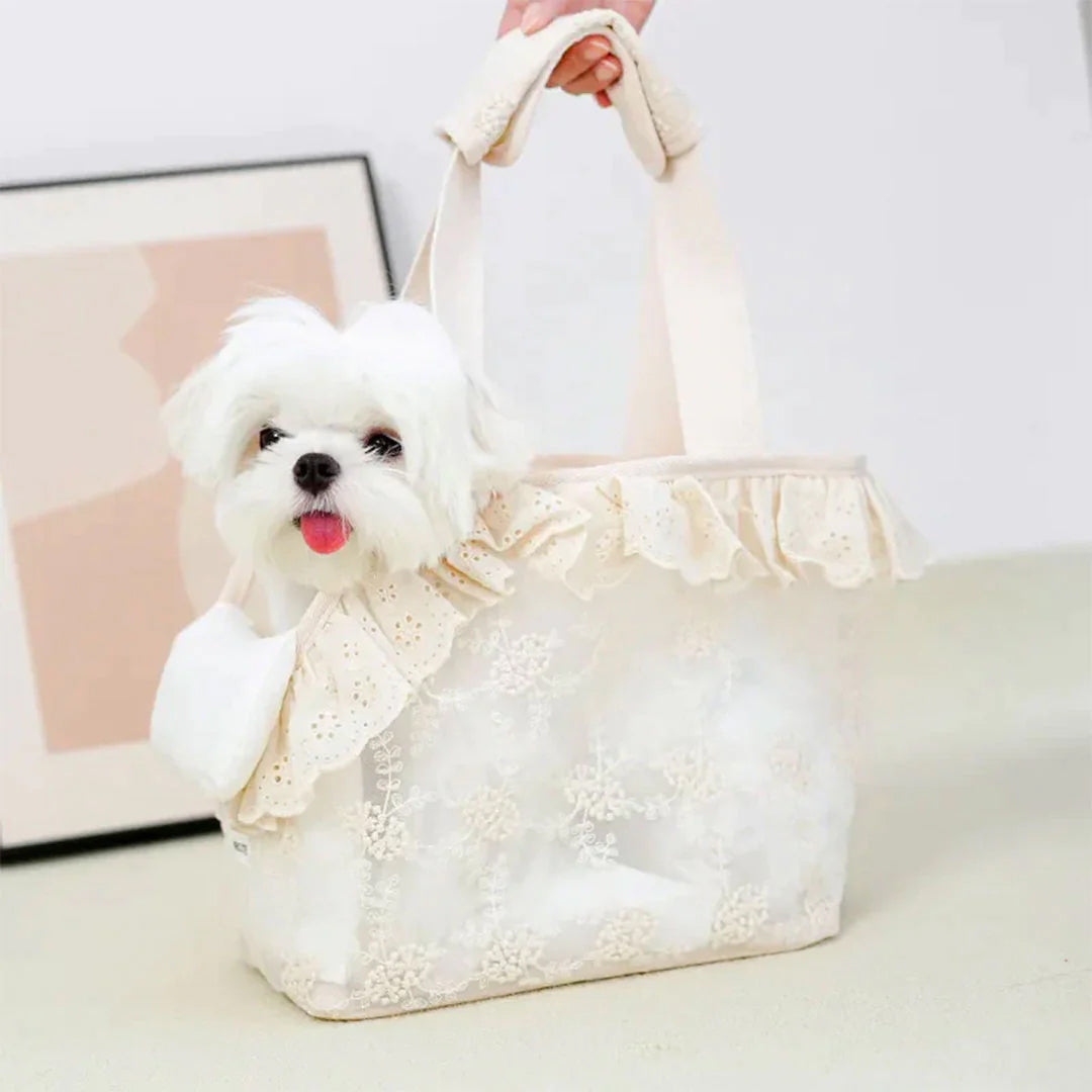 PetAffairs Lace Mini Dog Carrier Bag