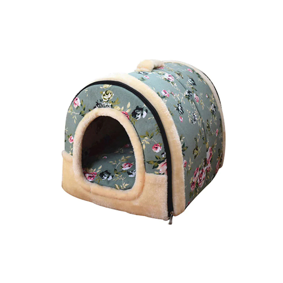 PetAffairs Soft and Portable Cozy Winter Dog Bed House