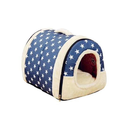 PetAffairs Soft and Portable Cozy Winter Dog Bed House