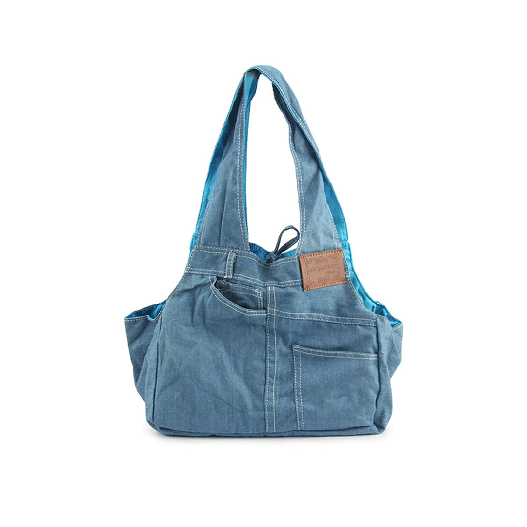 PetAffairs Denim Travel Shoulder Bag Pet Carrier