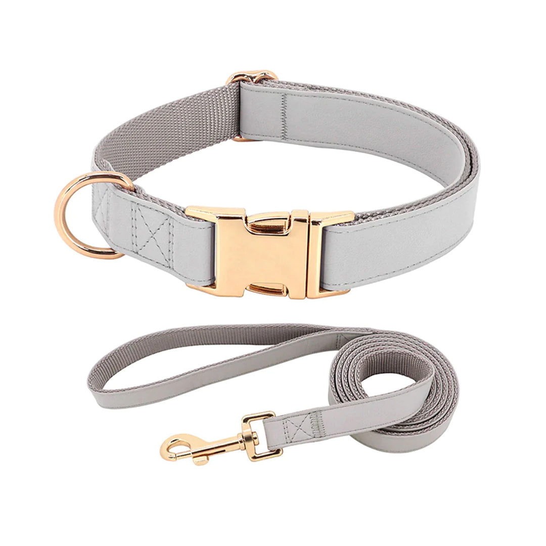 Leather Dog Collar & Leash Set for Your Cherished Pet