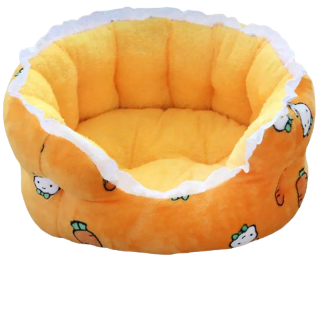 PetAffairs Warm and Cozy Winter Lace Pet Bed