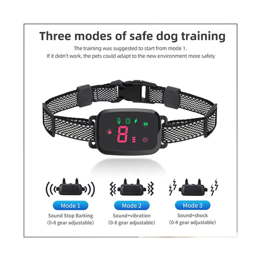 SilentGuard Pro Premium Waterproof Smart Dog Collar with HD Display