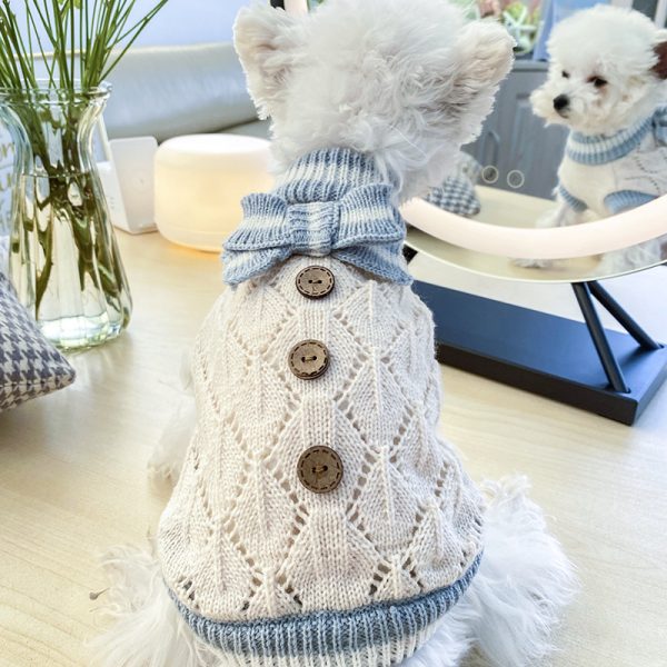 Holiday knit dog sweater