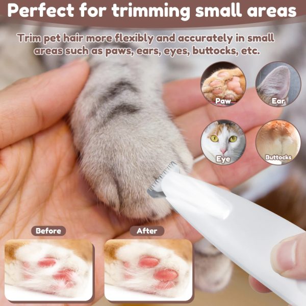 Cordless pet hair trimmer kit, quiet