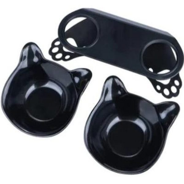 Pantula 15° Tilted Cat Food Bowl Set